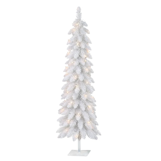 4ft. Pre-Lit Artificial Alpine Pencil Tree